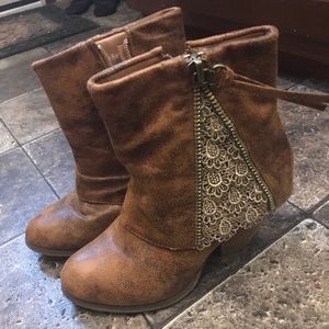 Southern Fried Chic Brown Booties